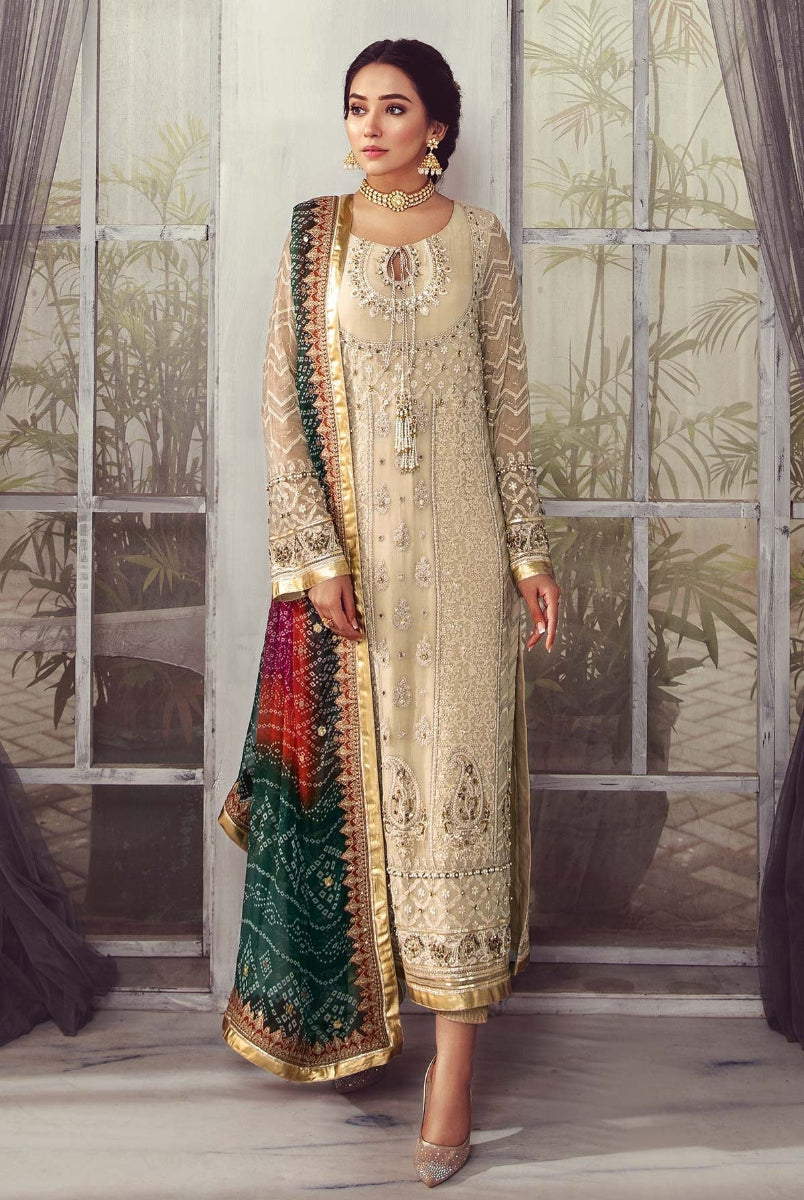 03 Piece Heavy Embroidered Chiffon Suit - Ready to Wear