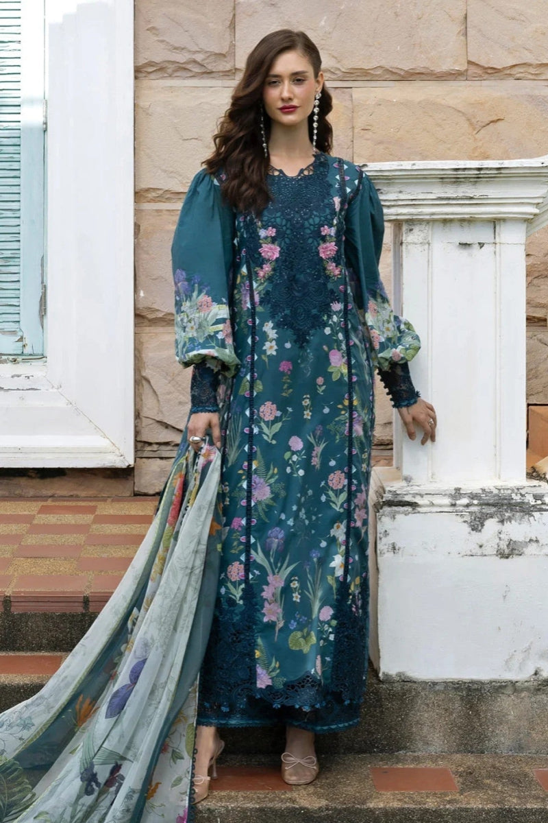03-Piece  Printed Lawn Embroidered Suit - Ready  To Wear
