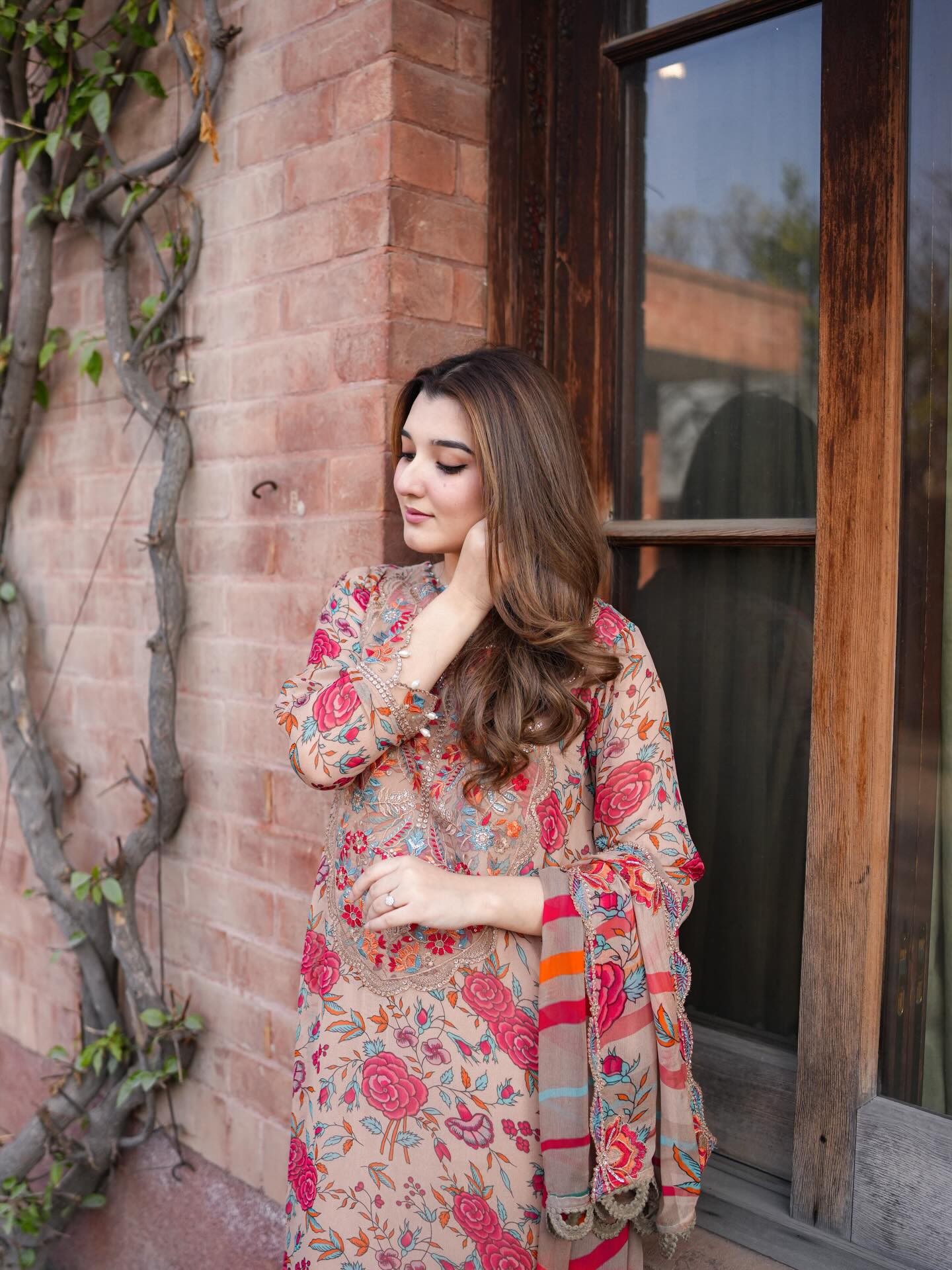 03-Piece Printed Lawn Suit With Chiffon Dupatta | Ready To Wear