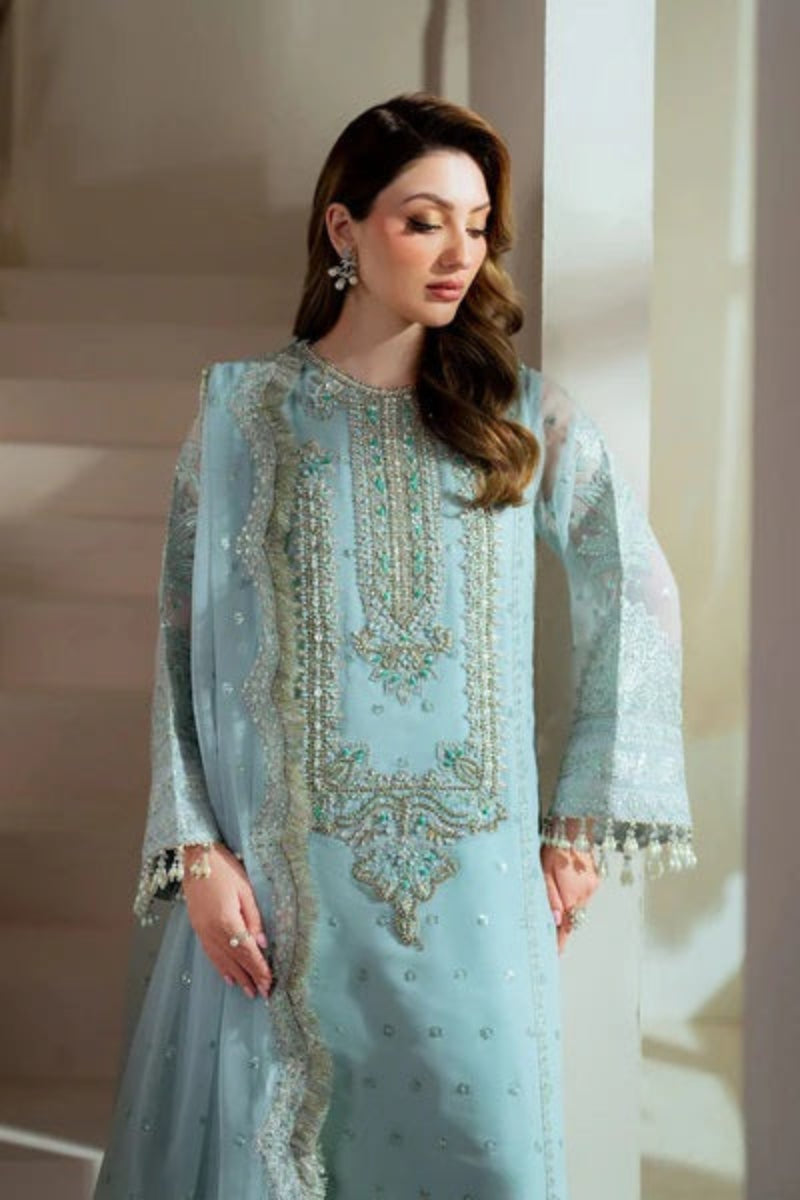 Heavy Embroidered Organza 3-Piece Suit | Ready to Wear