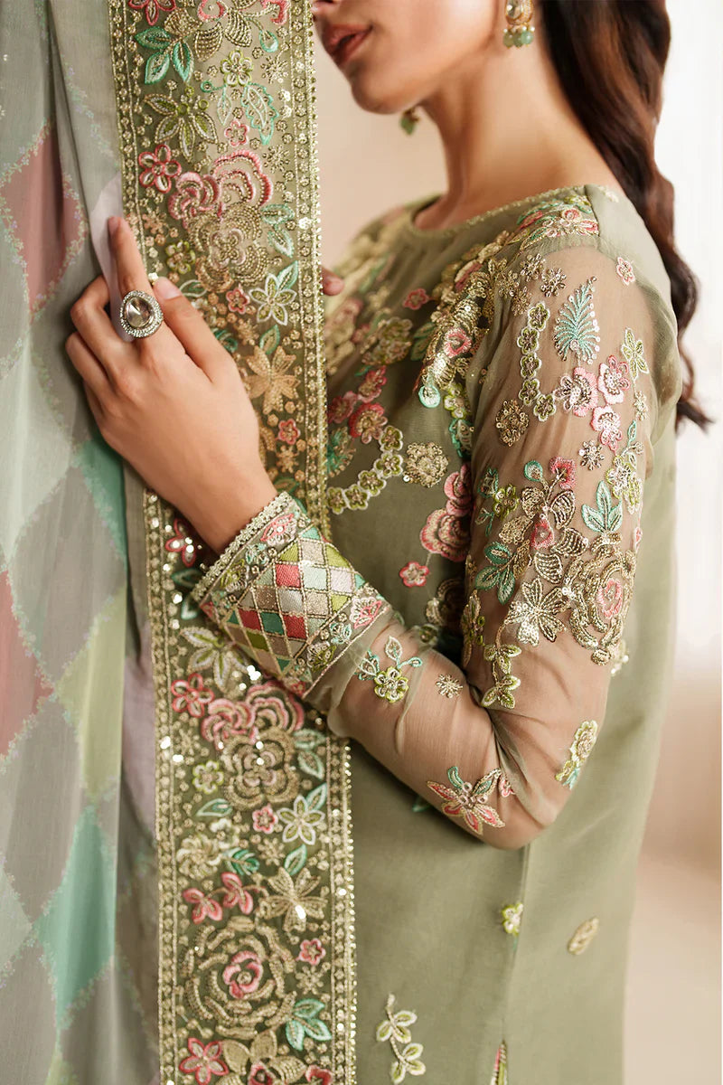 03-Piece  Embroidered Chiffon Suit - Ready  To Wear