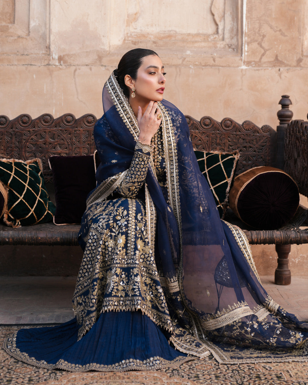 03 Piece Luxury Embroidered Chiffon Suit – Ready To Wear
