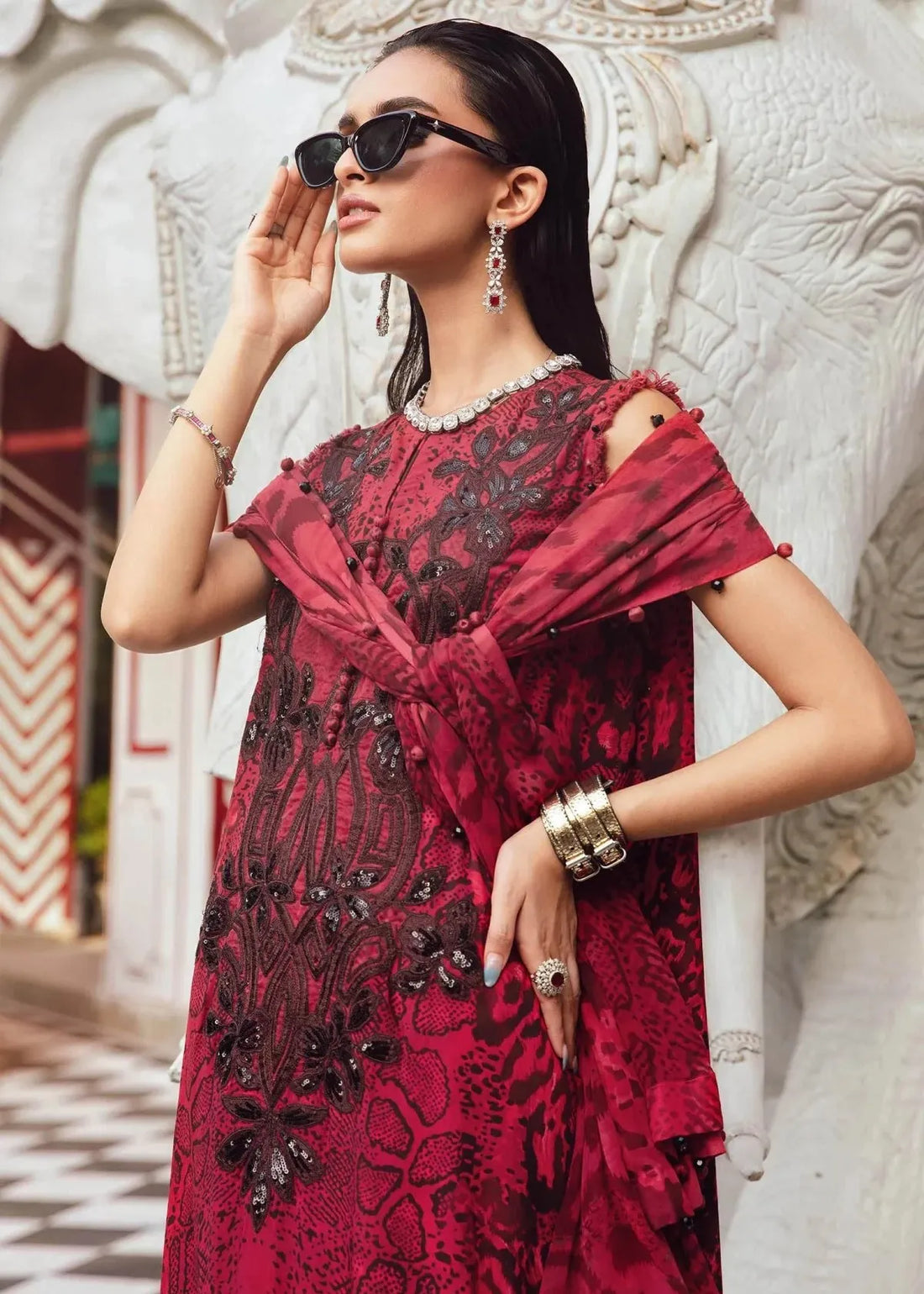 3 Piece Stitched lawn Suit - Ready to  Wear