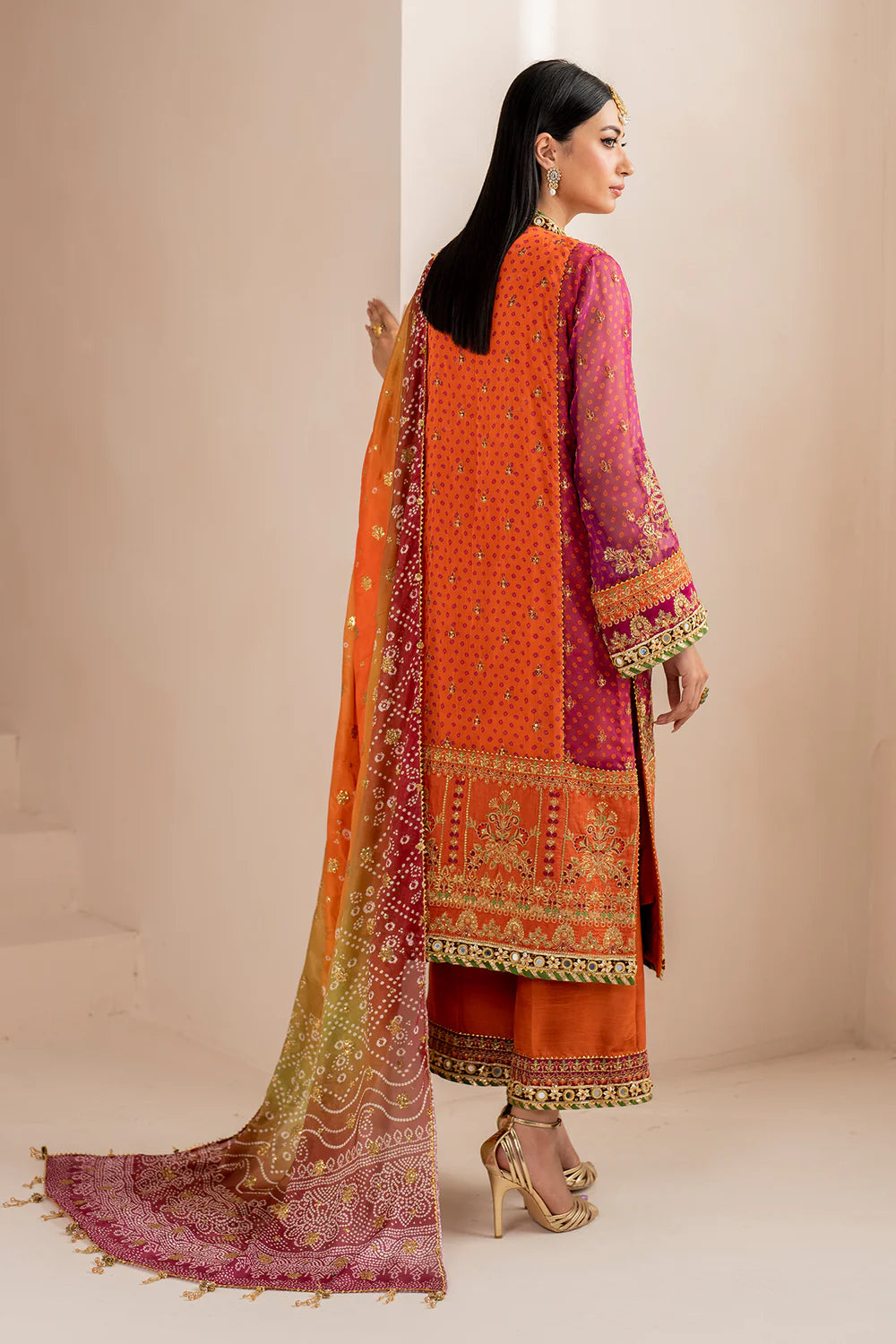 03-piece Chiffon Suit With Heavy Embroidery | Ready to wear