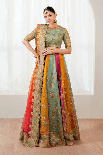 03-piece Embroidered Silk Lehnga With Organza Dupatta | Ready to wear