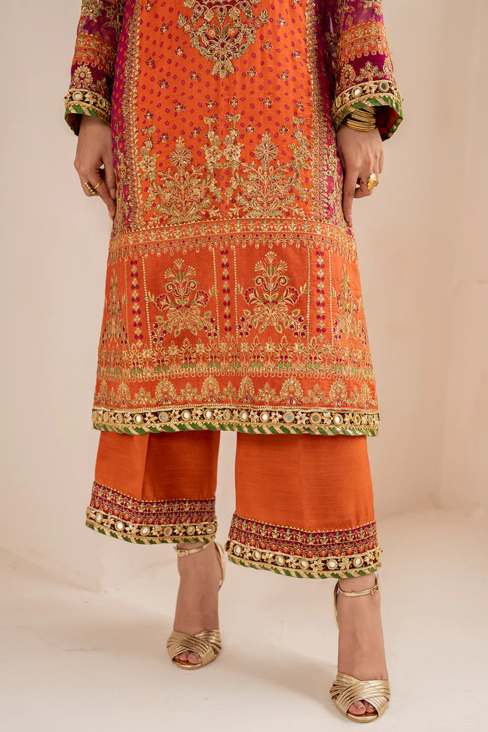 03-piece Chiffon Suit With Heavy Embroidery | Ready to wear
