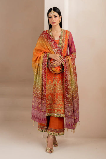 03-piece Chiffon Suit With Heavy Embroidery | Ready to wear