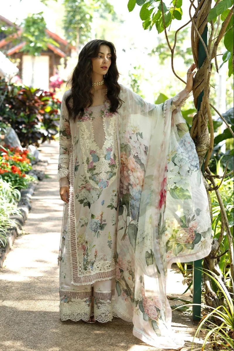 03-Piece Printed Lawn Suit - Ready  To Wear