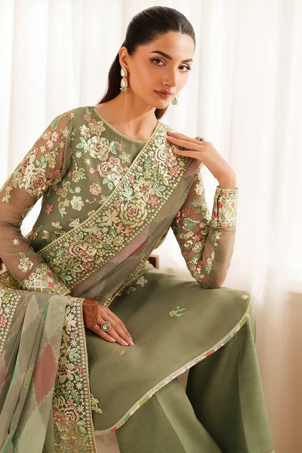 03-Piece  Embroidered Chiffon Suit - Ready  To Wear