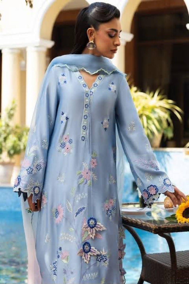 Silk 3-Piece Festive Wear with Heavy Embroidery | ready to wear