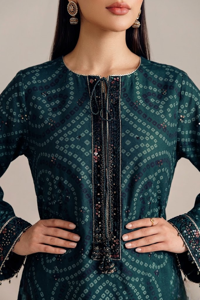 03-Piece Printed Lawn Suit With Chiffon Dupatta | Ready To Wear