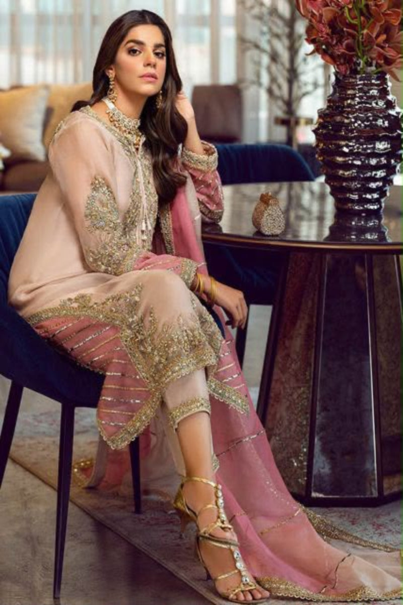 03-Piece Luxury Embroidered Organza Suit | ready to wear