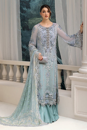 03-Piece Embroidered Chiffon Suit - Ready  To Wear