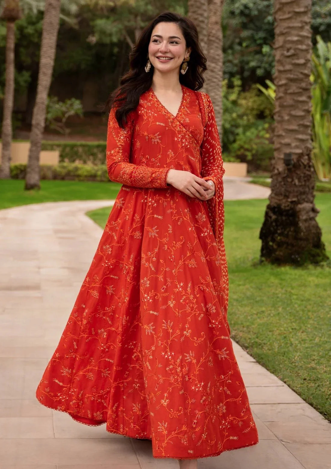 Embroidered Lawn Suit ( Maxi Style ) With Chiffon Dupatta | Ready to wear