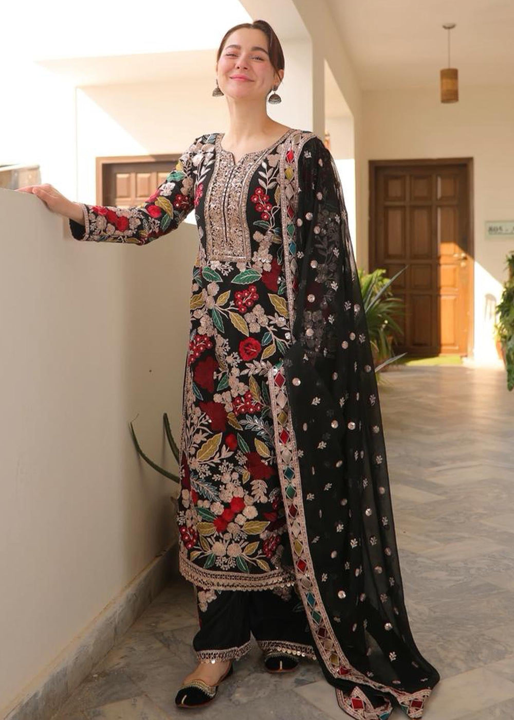 03-Piece Luxury Chiffon Suit - Ready To Wear