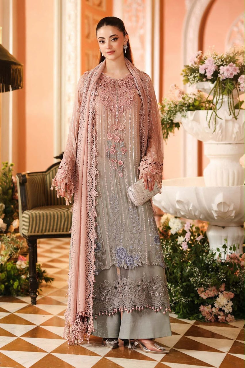 Chiffon Tie & Dye 3-Piece Suit with Heavy Handwork | ready to wear
