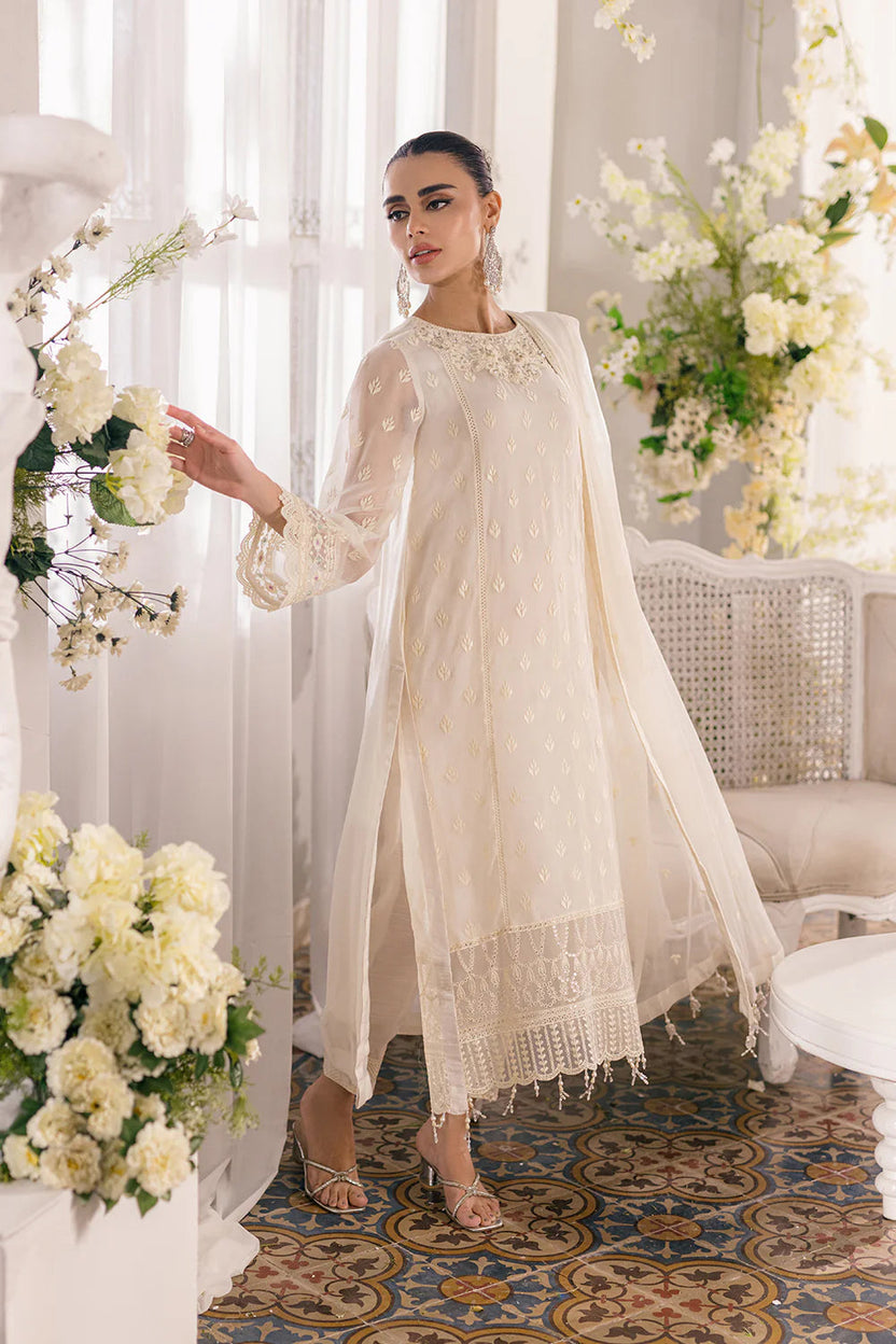 03 Piece Luxury Semi Embroidered Chiffon Suit - Ready to  Wear