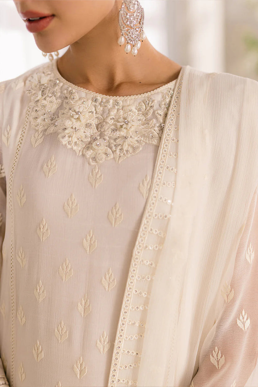 03 Piece Luxury Semi Embroidered Chiffon Suit - Ready to  Wear