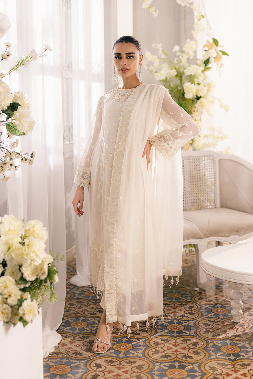 03 Piece Luxury Semi Embroidered Chiffon Suit - Ready to  Wear