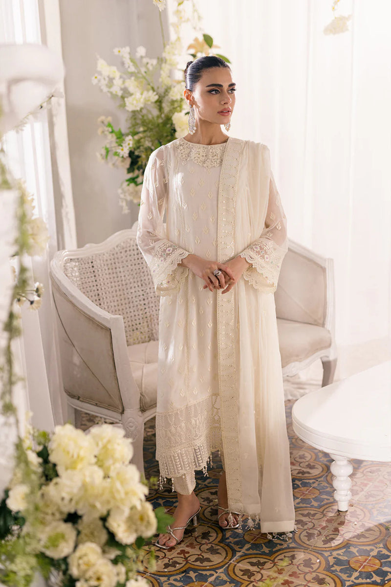 03 Piece Luxury Semi Embroidered Chiffon Suit - Ready to  Wear