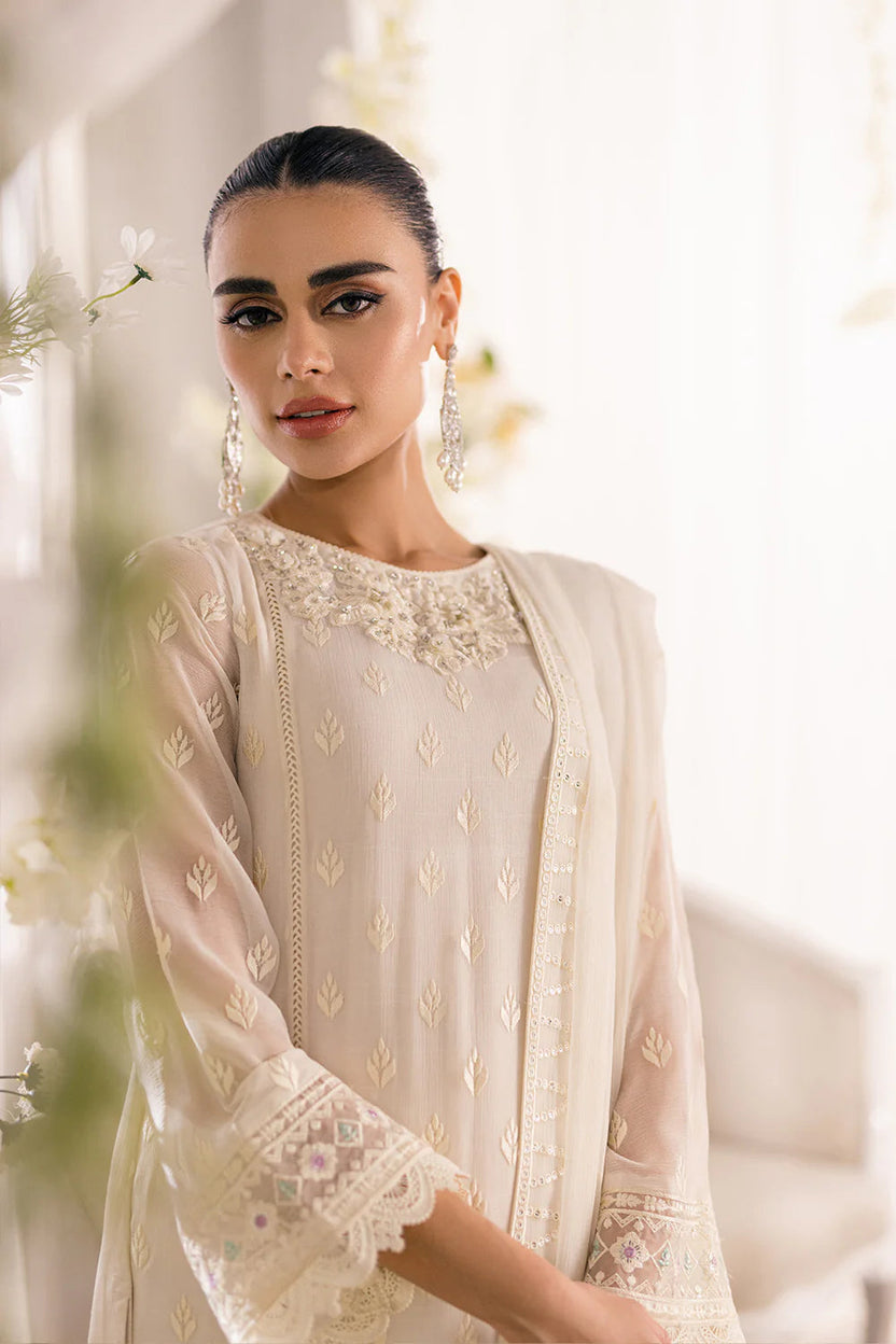 03 Piece Luxury Semi Embroidered Chiffon Suit - Ready to  Wear