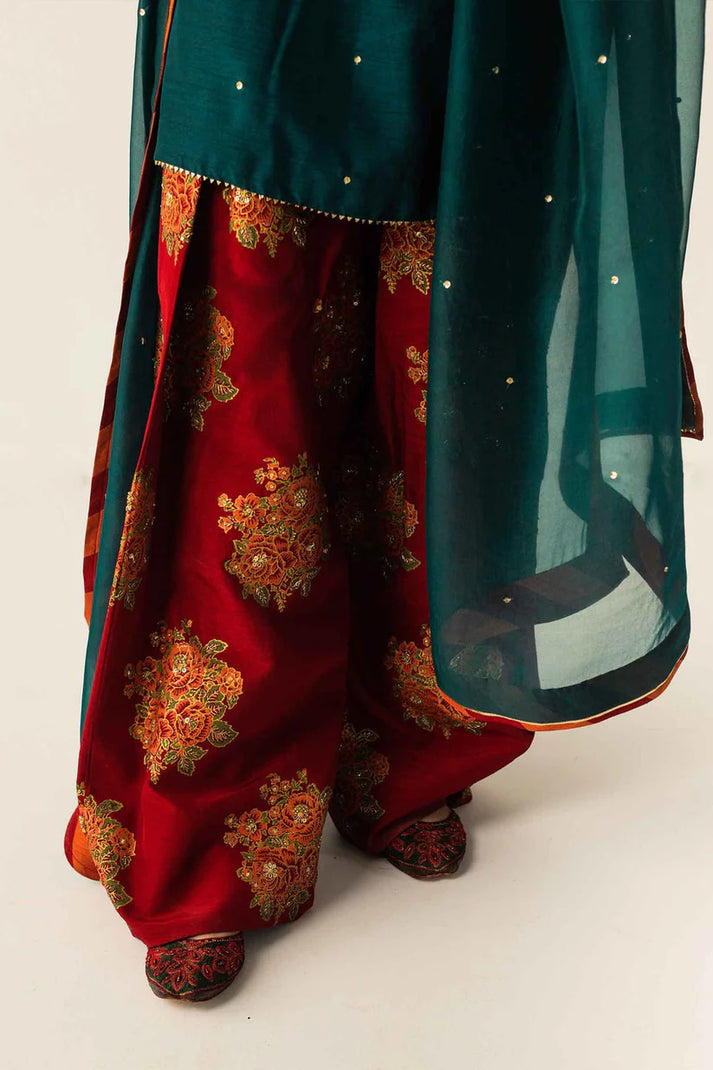 03-Piece Embroidered Chiffon Suit - Ready To Wear