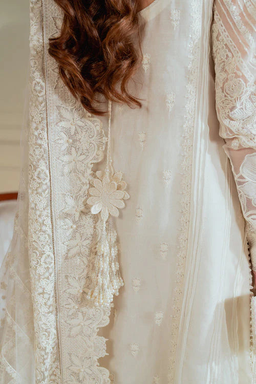 03-Piece Embroidered Organza Suit With Net Dupatta | Ready To Wear