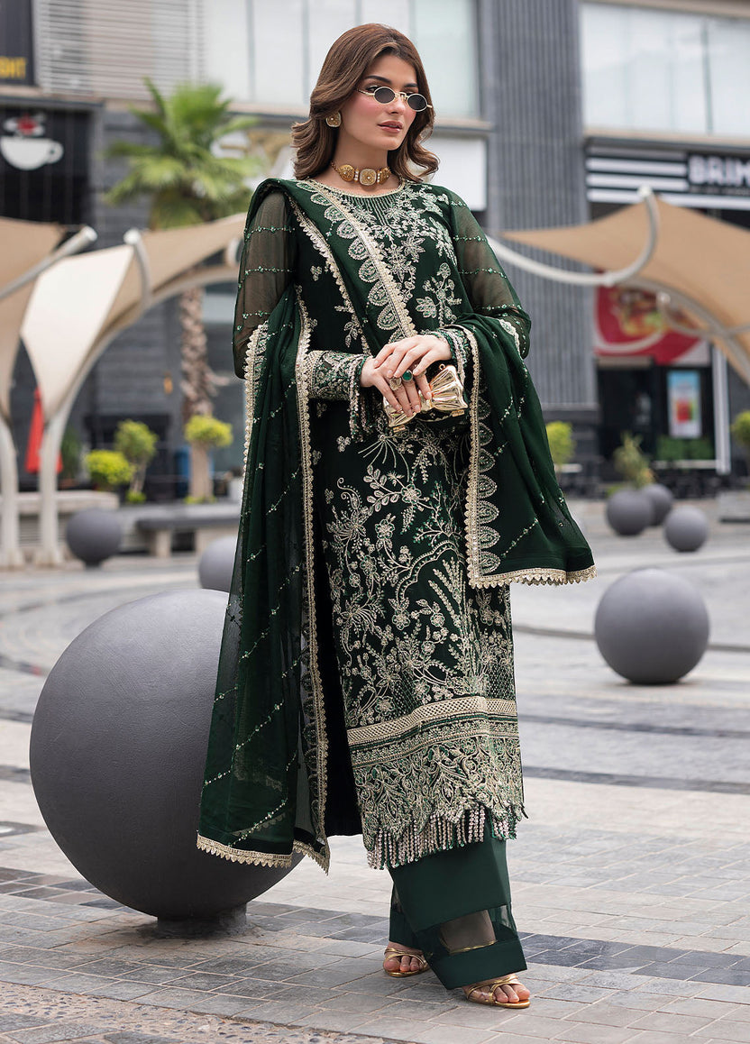03-Piece Semi Pure Chiffon Suit - Ready To Wear