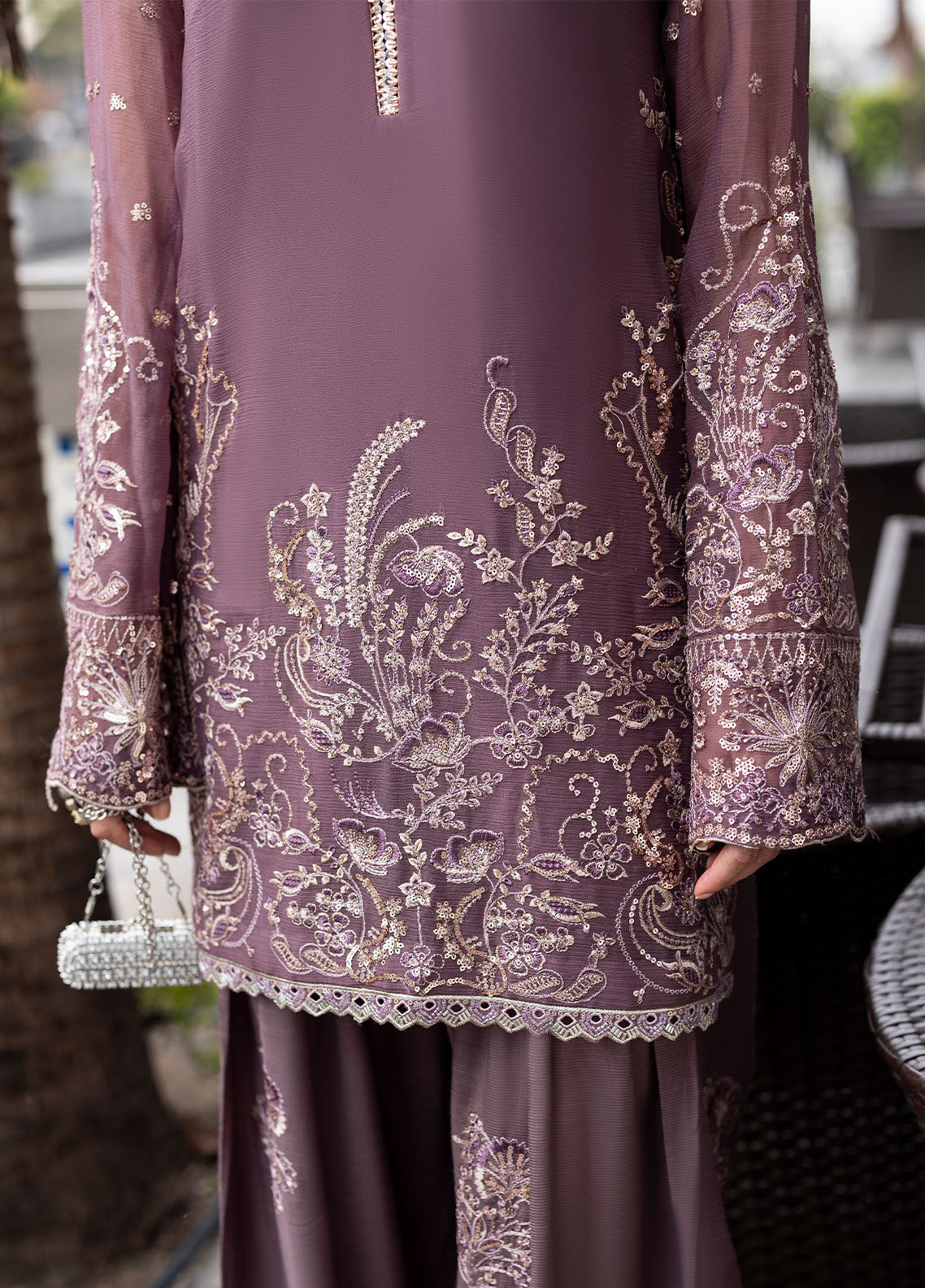 03-Piece Luxury Sequence Embroidered Chiffon Suit - Ready To Wear