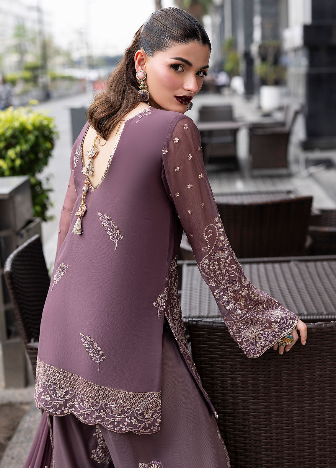 03-Piece Luxury Sequence Embroidered Chiffon Suit - Ready To Wear