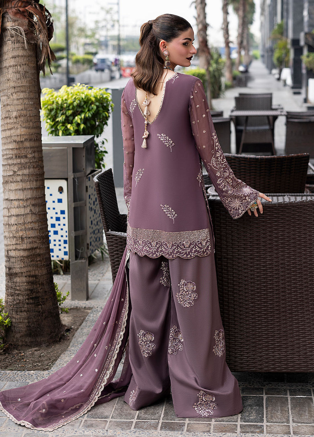 03-Piece Luxury Sequence Embroidered Chiffon Suit - Ready To Wear