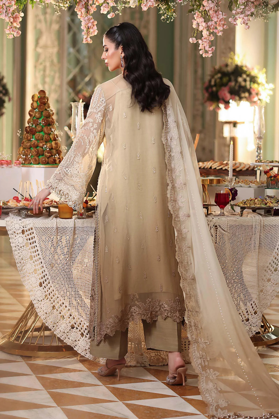 03-Piece Luxury Chiffon Suit - Ready  To Wear