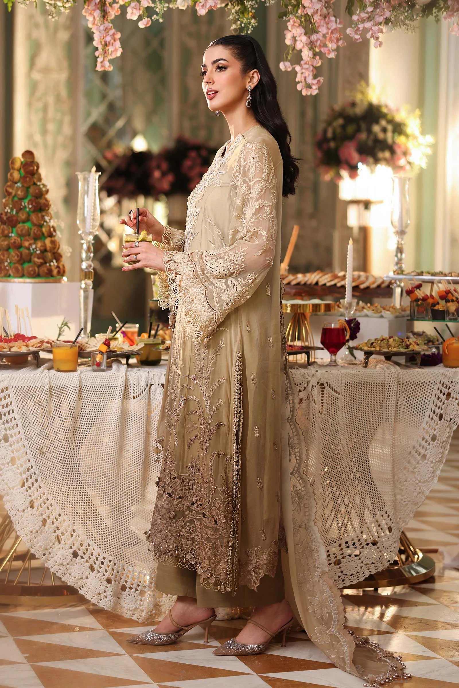 03-Piece Luxury Chiffon Suit - Ready  To Wear