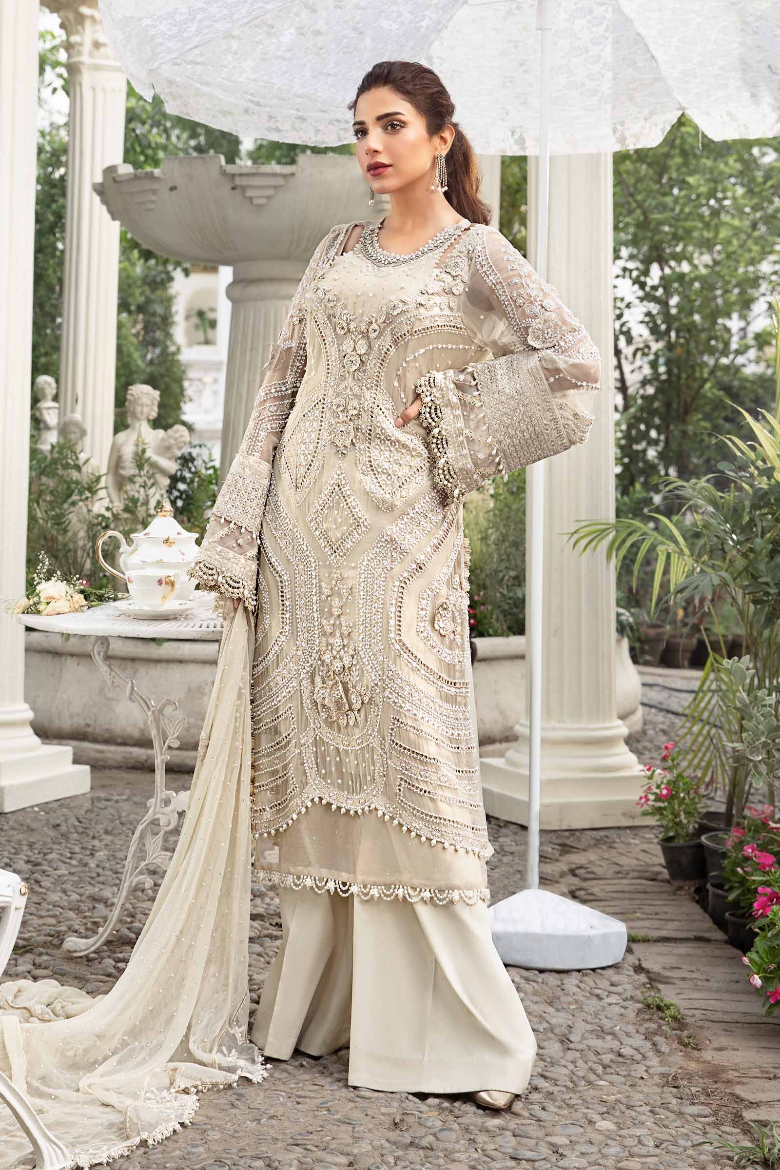 3 Piece Stitched Chiffon Suit - Ready to wear