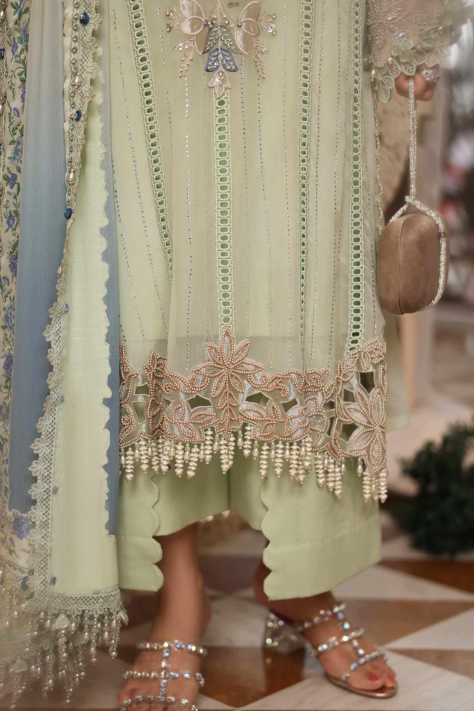 03-Piece Chiffon Suit With Embroidery | Ready To Wear