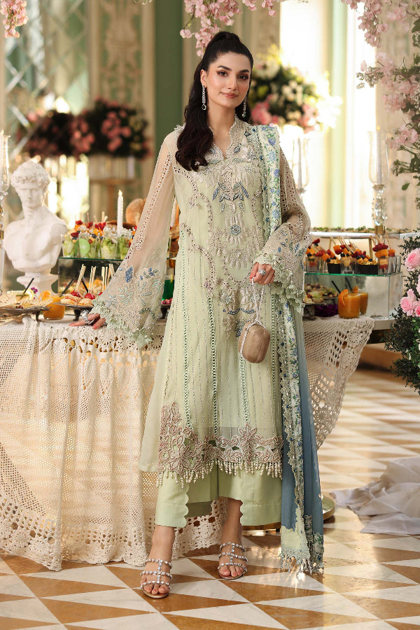 03-Piece Chiffon Suit With Embroidery | Ready To Wear