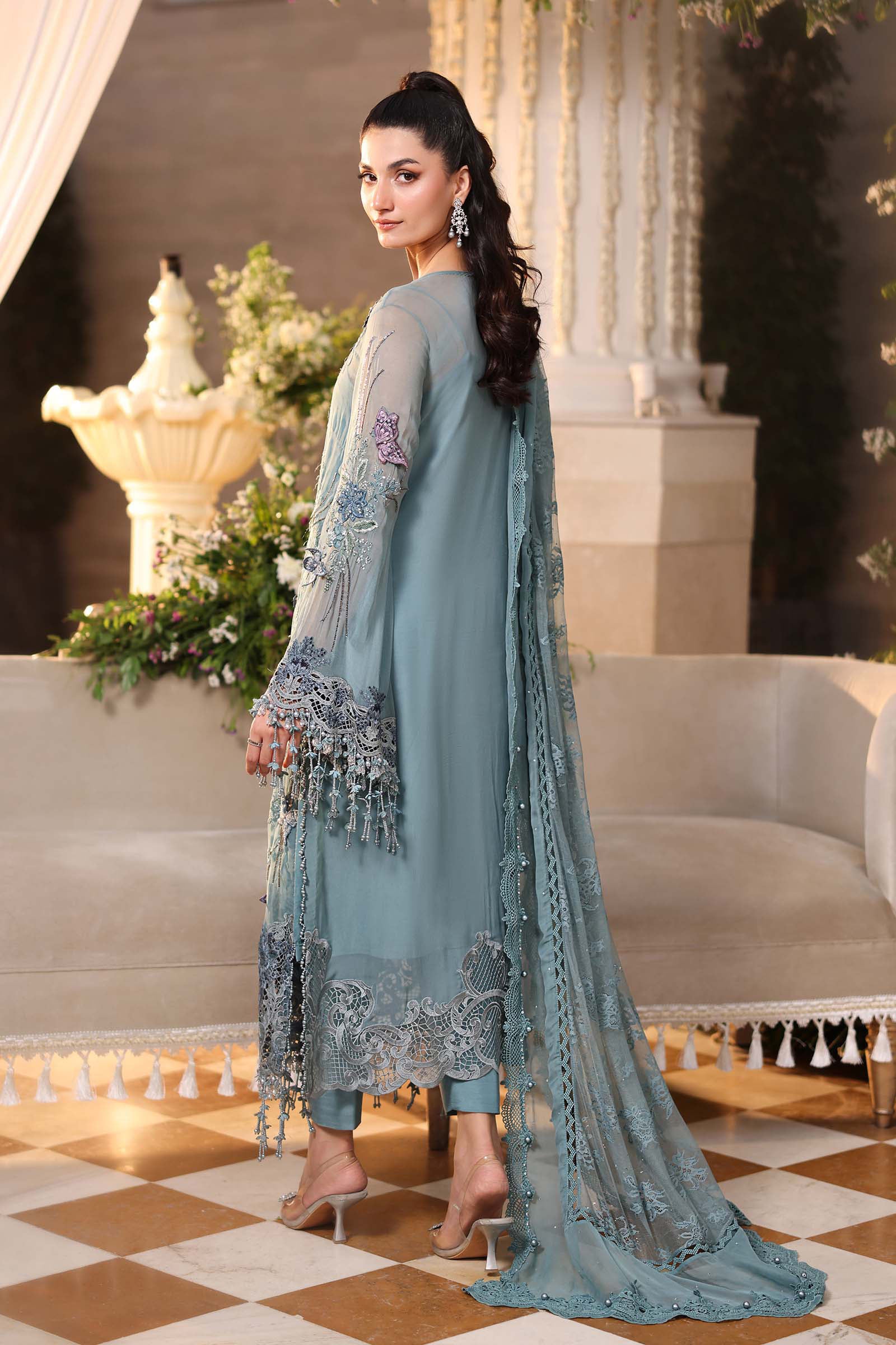 03-Piece Chiffon Suit With Embroidery | Ready To Wear