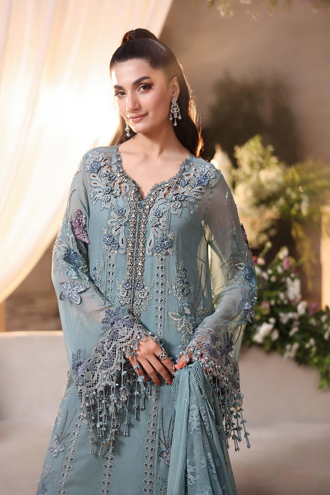 03-Piece Chiffon Suit With Embroidery | Ready To Wear