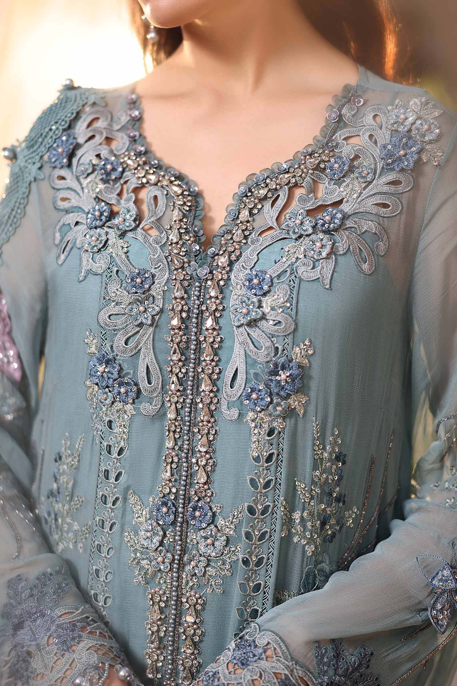 03-Piece Chiffon Suit With Embroidery | Ready To Wear