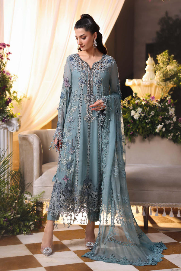 03-Piece Chiffon Suit With Embroidery | Ready To Wear