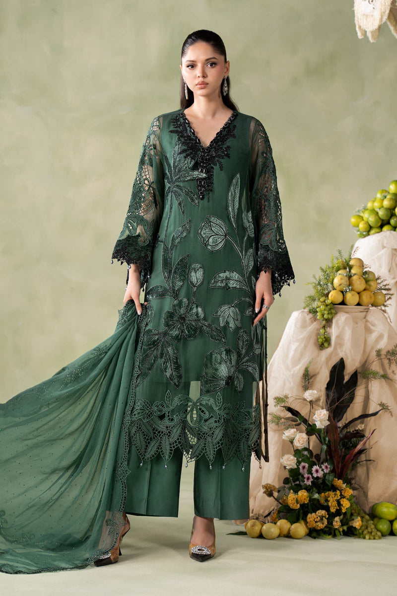 03-Piece Heavy Embroidered Chiffon Suit - Ready To Wear
