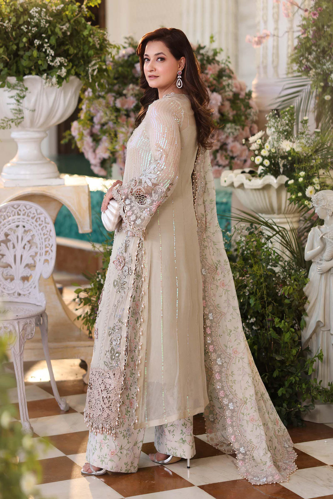 03-Piece Embroidered Chiffon Suit - Ready To Wear
