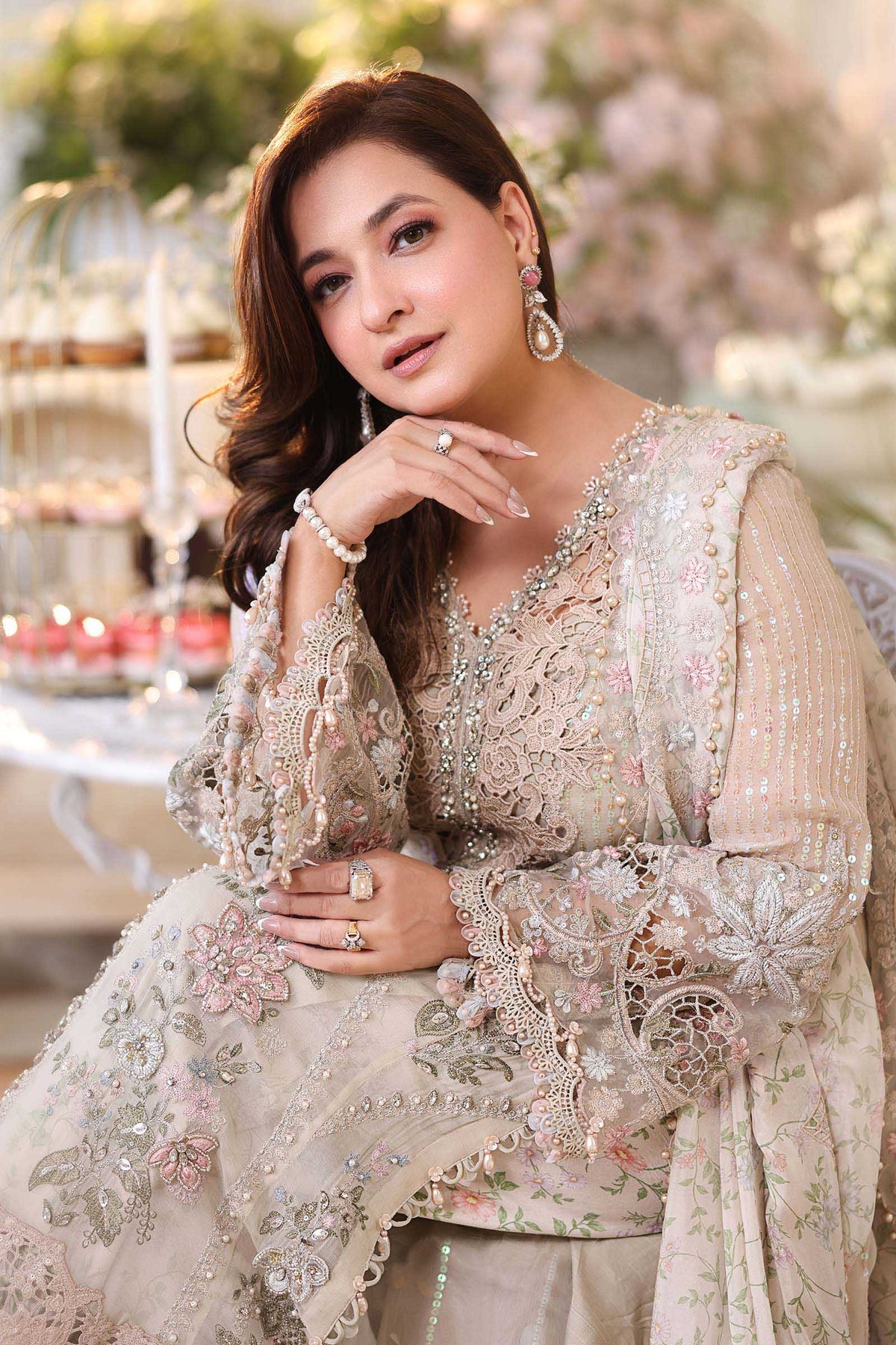 03-Piece Luxury Embroidered Chiffon Suit - Ready To Wear