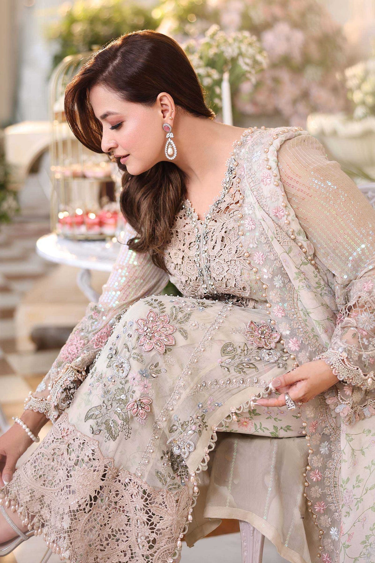 03-Piece Luxury Embroidered Chiffon Suit - Ready To Wear