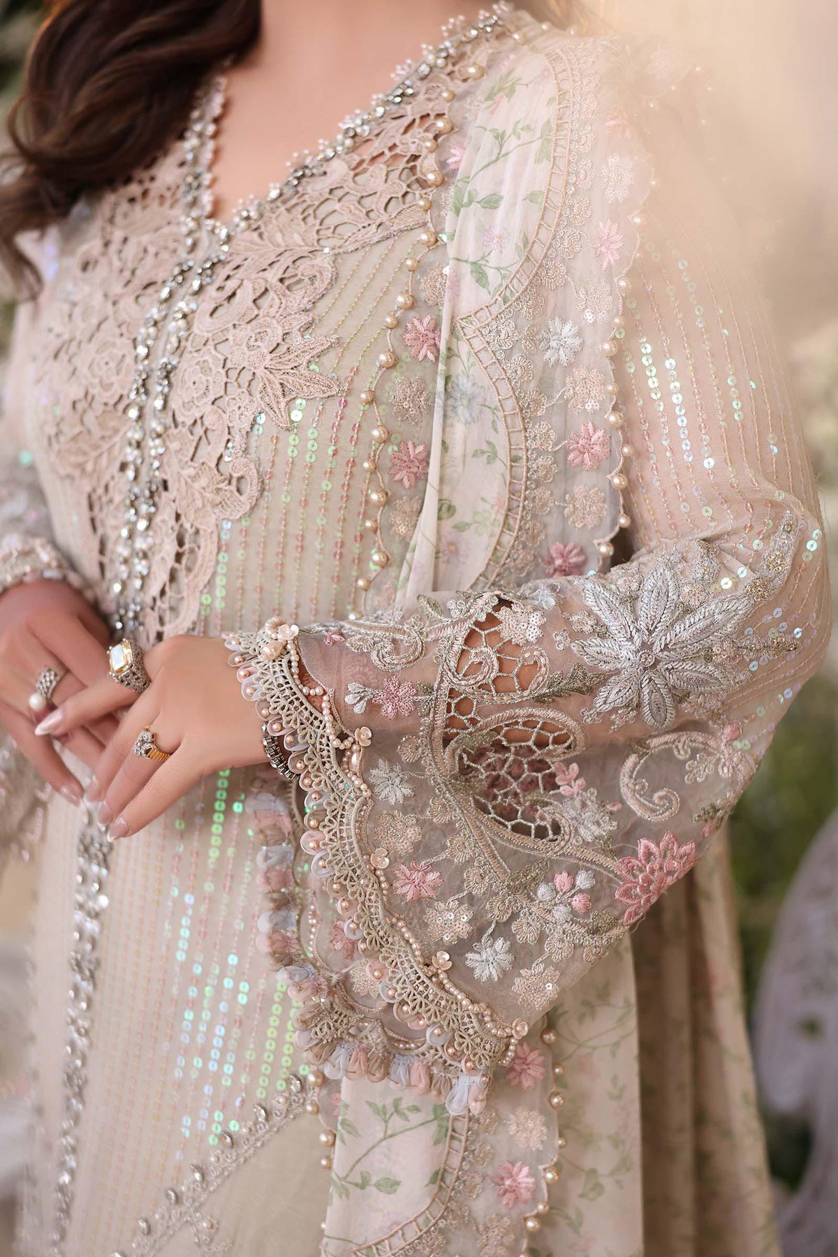 03-Piece Embroidered Chiffon Suit - Ready To Wear