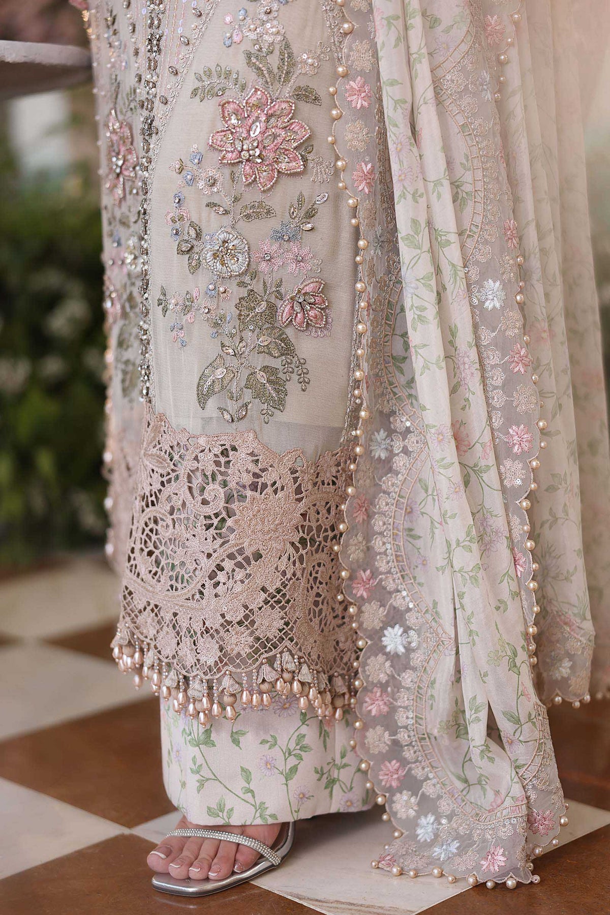 03-Piece Embroidered Chiffon Suit - Ready To Wear