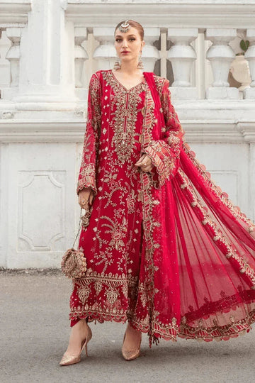 03 Piece Sequence Embroidered Chiffon  Suit - Ready  To Wear