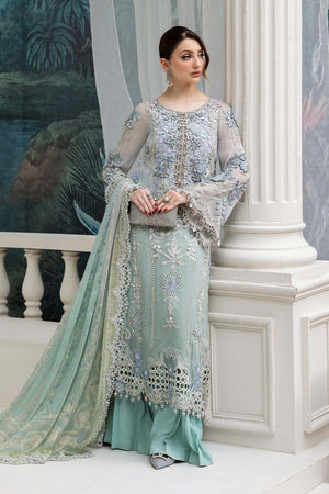 03-Piece Embroidered Chiffon Suit - Ready  To Wear