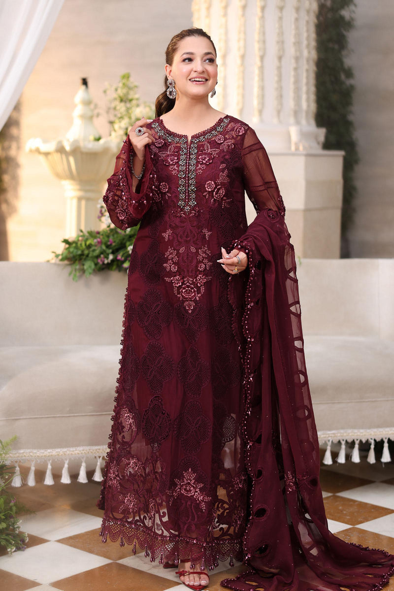 03-Piece Heavy Embroidered Chiffon Suit - Ready To Wear
