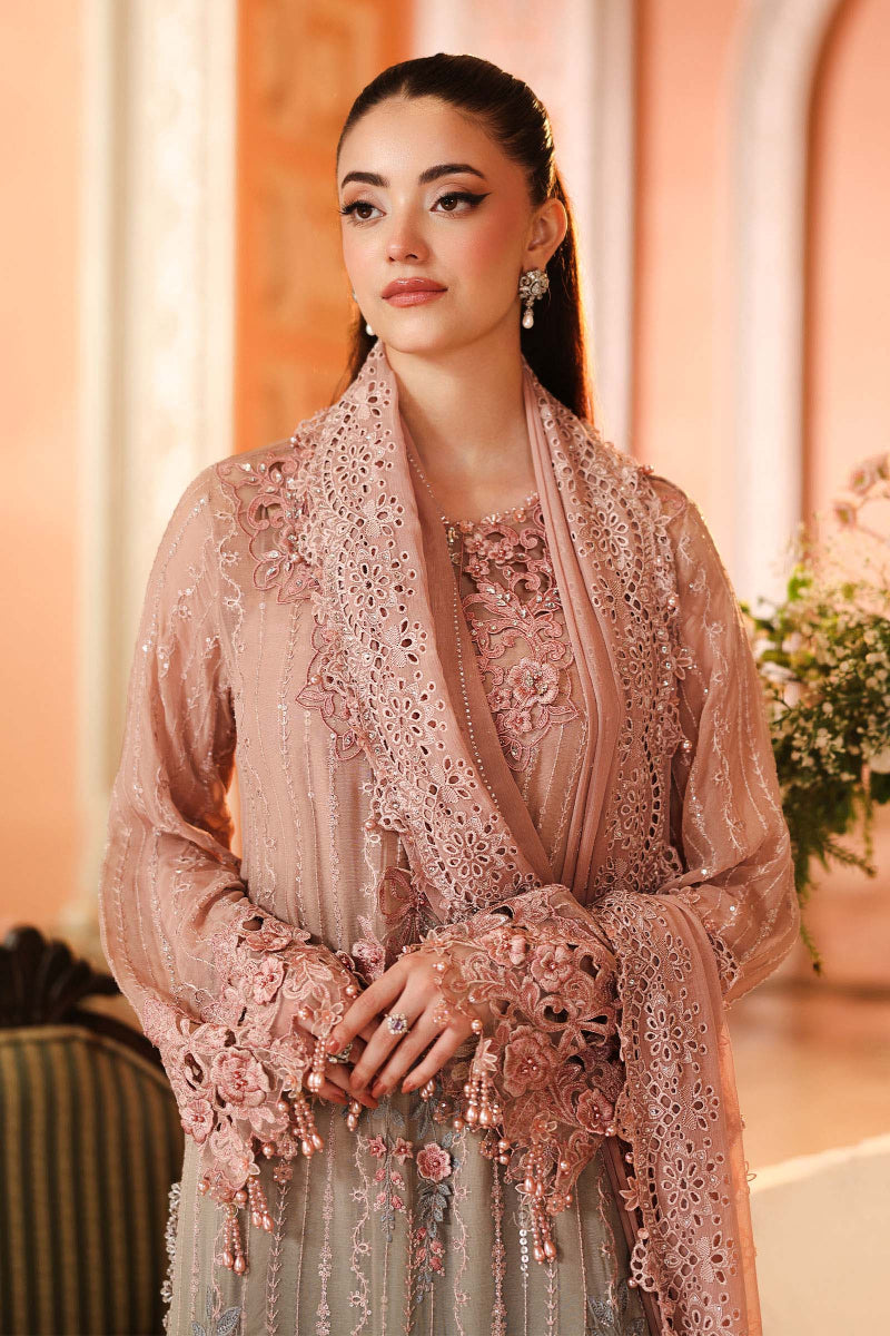 Chiffon Tie & Dye 3-Piece Suit with Heavy Handwork | ready to wear